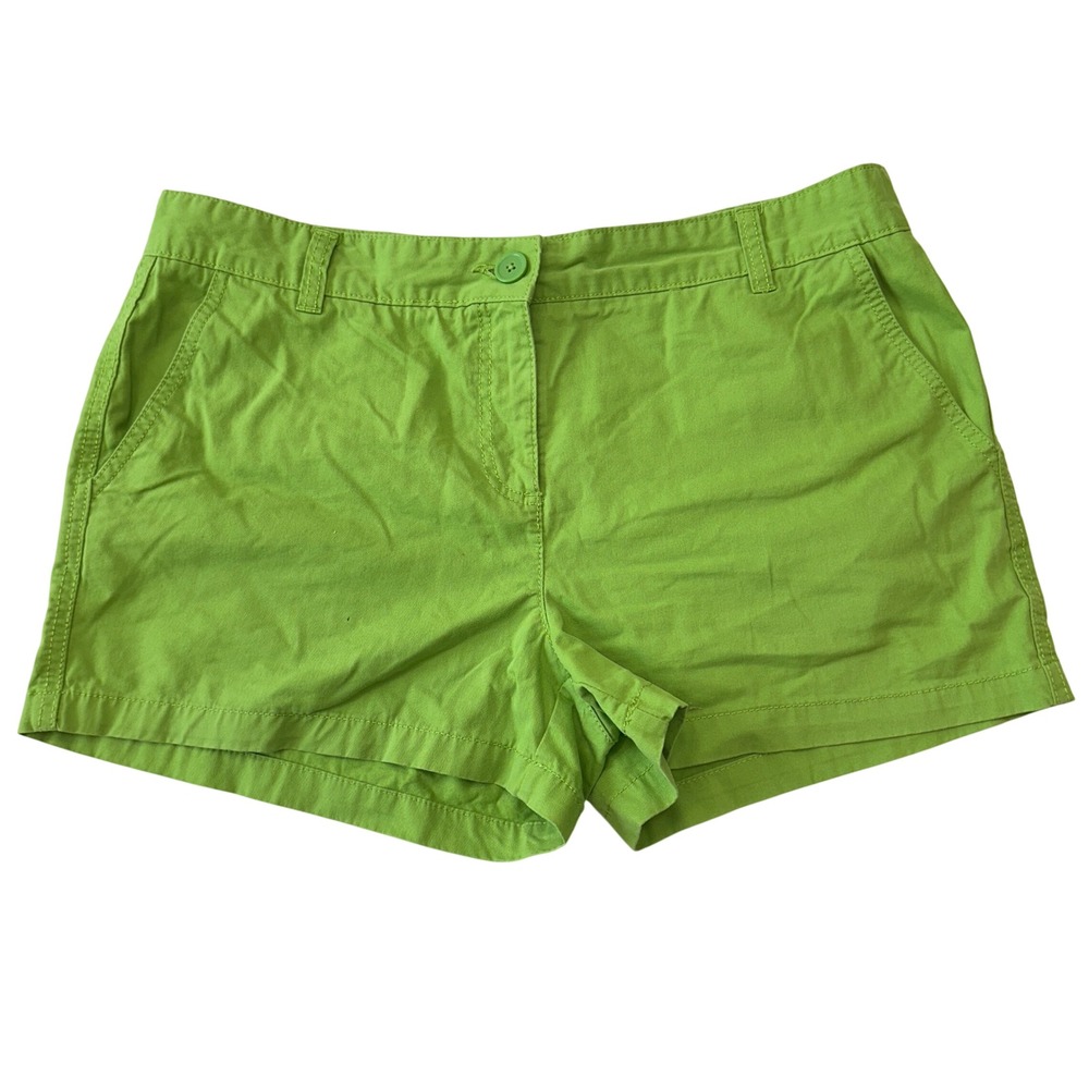 Joe Fresh Green Chino Shorts Casual Everyday Summer Outfit Womens Size 12